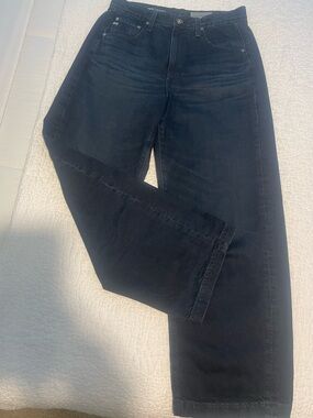 AG Adriano Goldschmied Ultra Dark Wash (Deep Navy) Barrel Leg Jeans